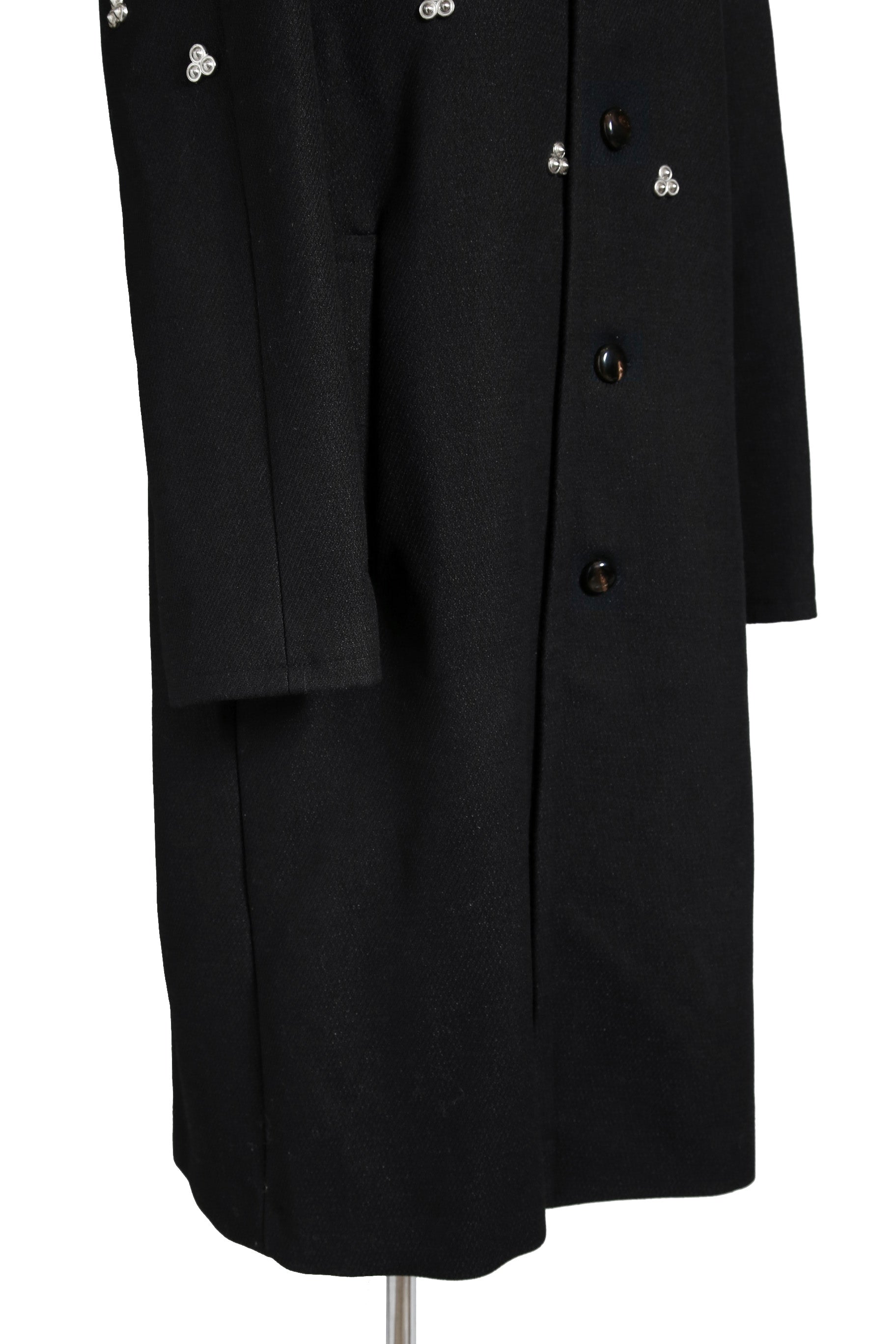 極美品 ナマチェコ NAMACHEKO / 23AW VERDUN COAT スタッズ コート / size S (BLACK)