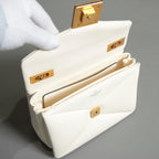 VALENTINO ヴァレンティノ / 22SS 美品 ワンスタッズ バッグ ショルダーバッグ ナッパレザー チェーンバッグ / IVORY 国内正規品