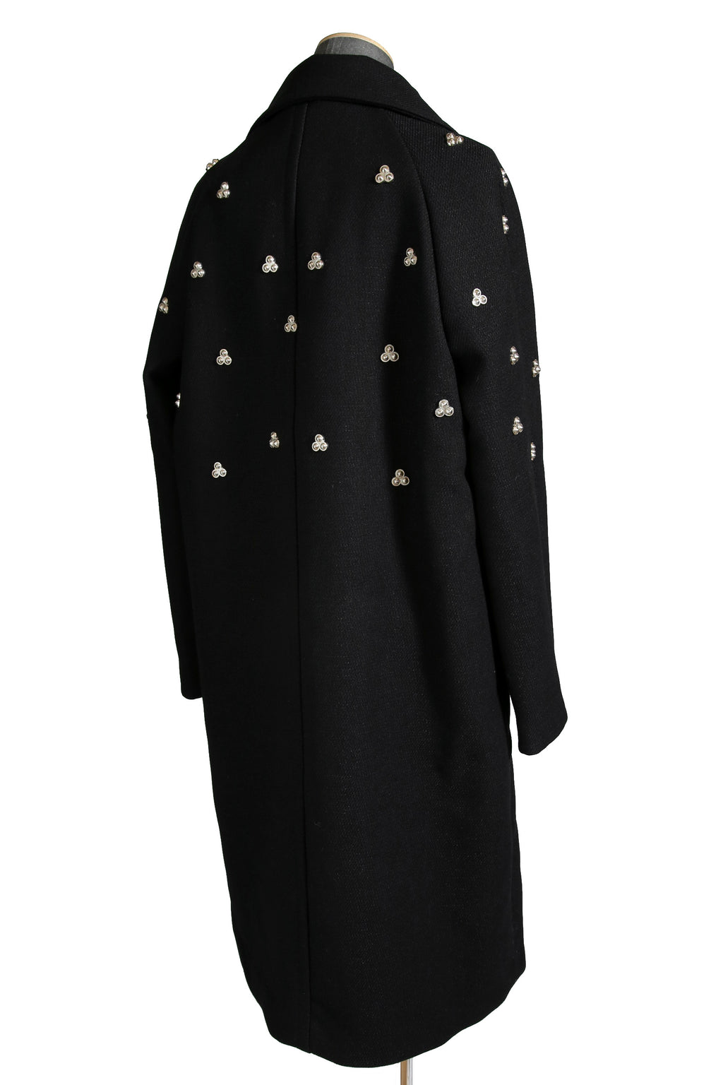 極美品 ナマチェコ NAMACHEKO / 23AW VERDUN COAT スタッズ コート / size S (BLACK)