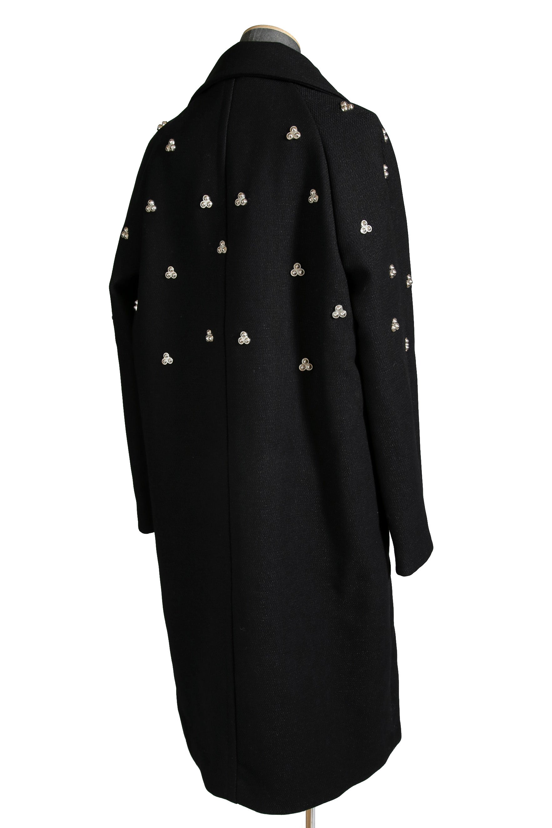 極美品 ナマチェコ NAMACHEKO / 23AW VERDUN COAT スタッズ コート / size S (BLACK)
