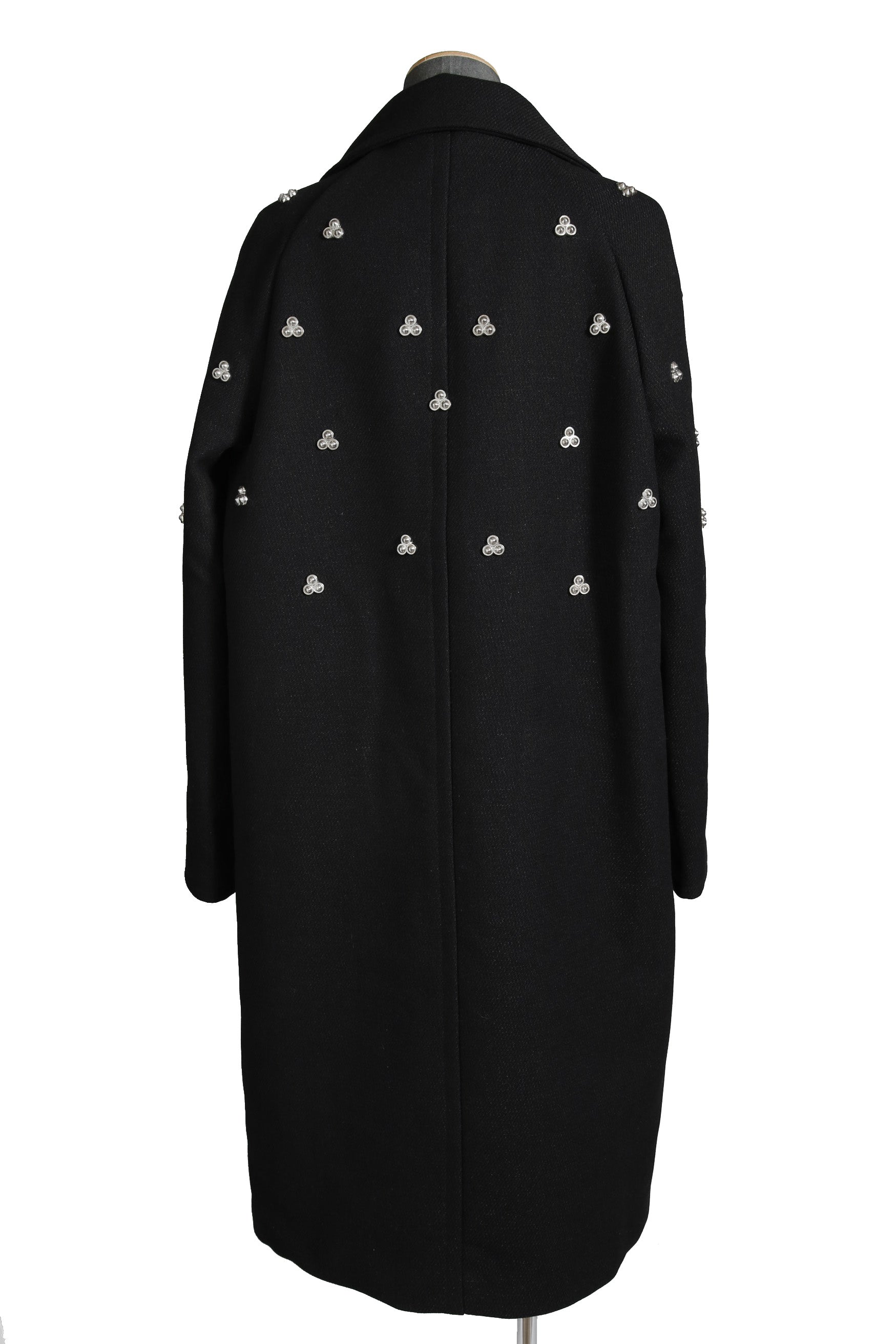 極美品 ナマチェコ NAMACHEKO / 23AW VERDUN COAT スタッズ コート / size S (BLACK)