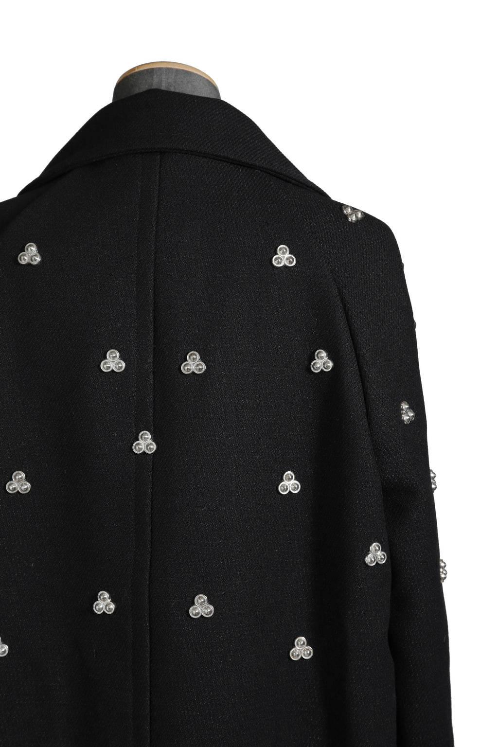 極美品 ナマチェコ NAMACHEKO / 23AW VERDUN COAT スタッズ コート / size S (BLACK)