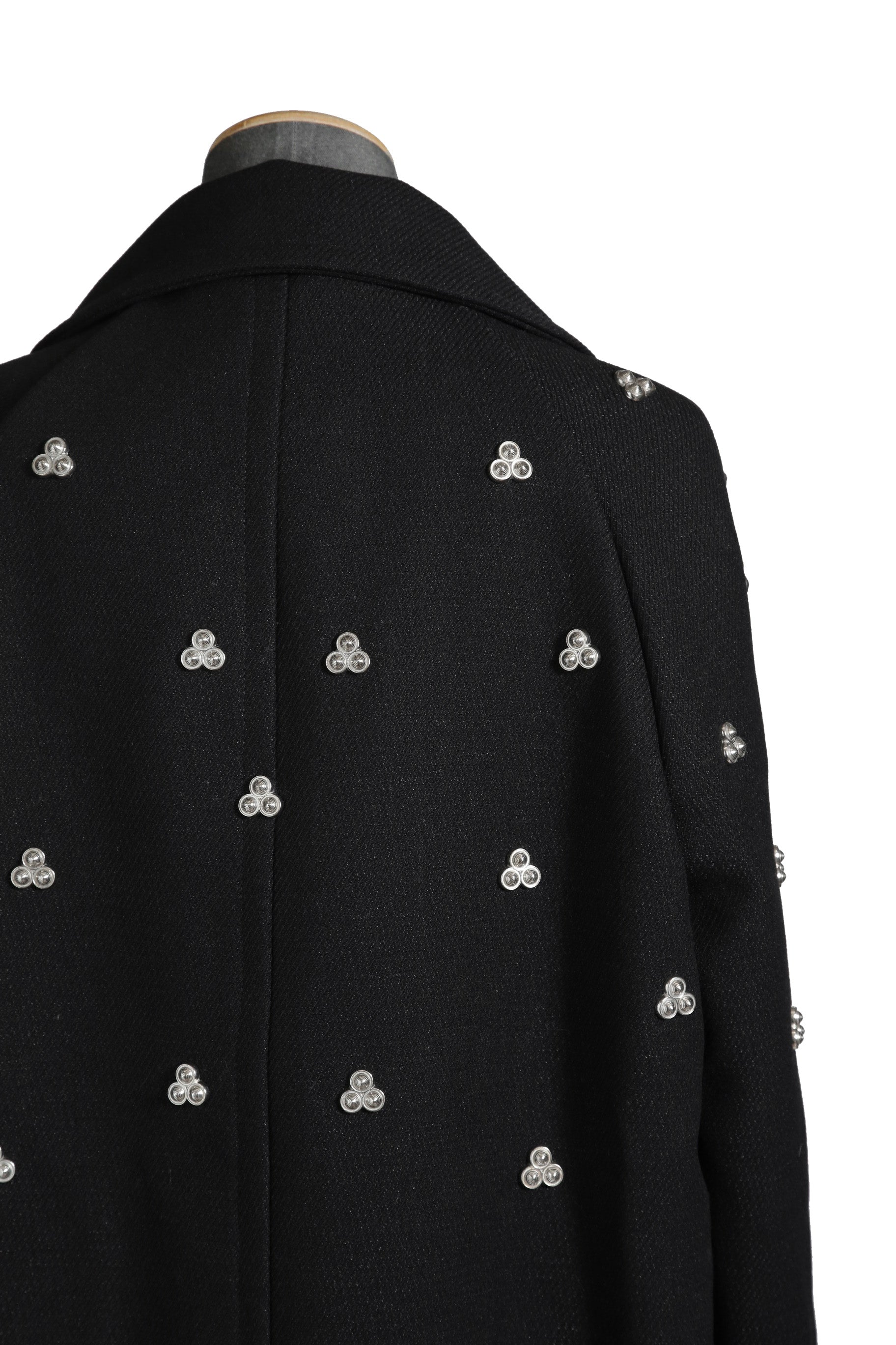 極美品 ナマチェコ NAMACHEKO / 23AW VERDUN COAT スタッズ コート / size S (BLACK)