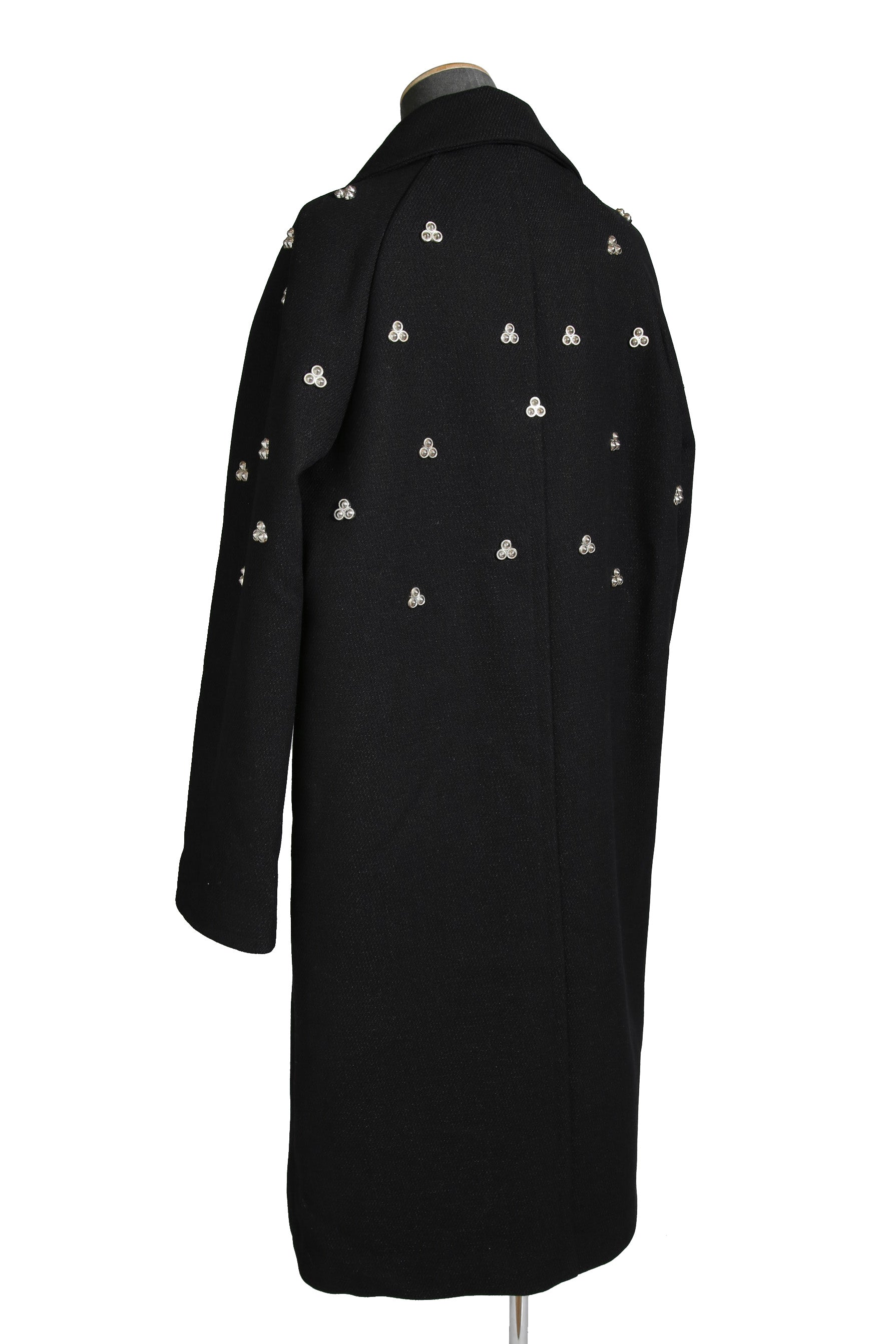 極美品 ナマチェコ NAMACHEKO / 23AW VERDUN COAT スタッズ コート / size S (BLACK)