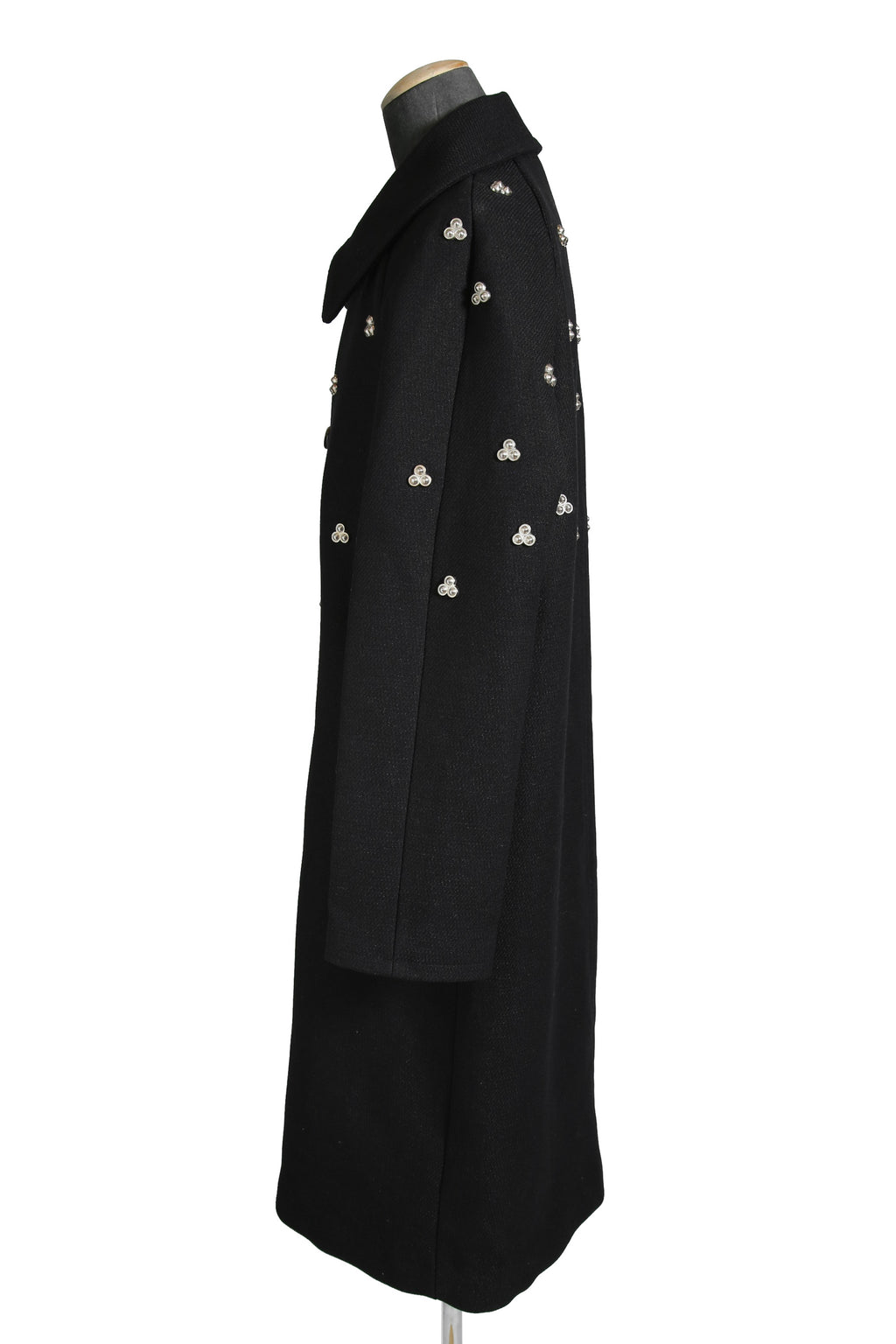 極美品 ナマチェコ NAMACHEKO / 23AW VERDUN COAT スタッズ コート / size S (BLACK)