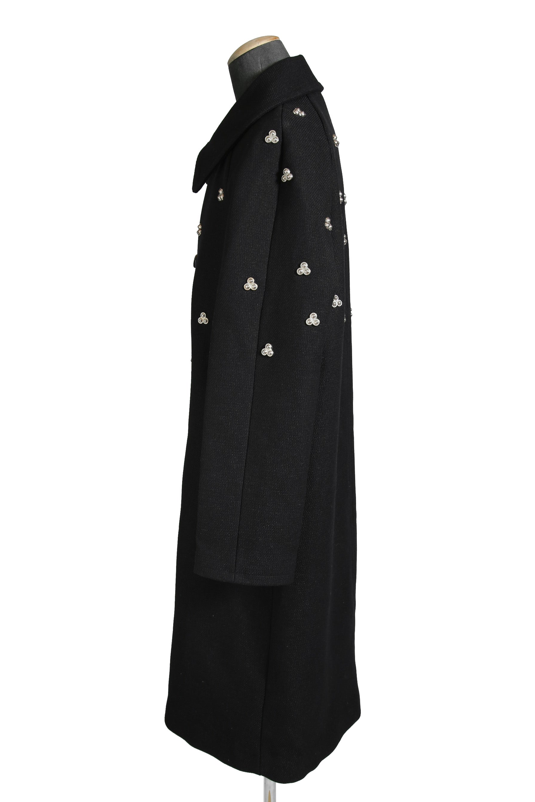 極美品 ナマチェコ NAMACHEKO / 23AW VERDUN COAT スタッズ コート / size S (BLACK)