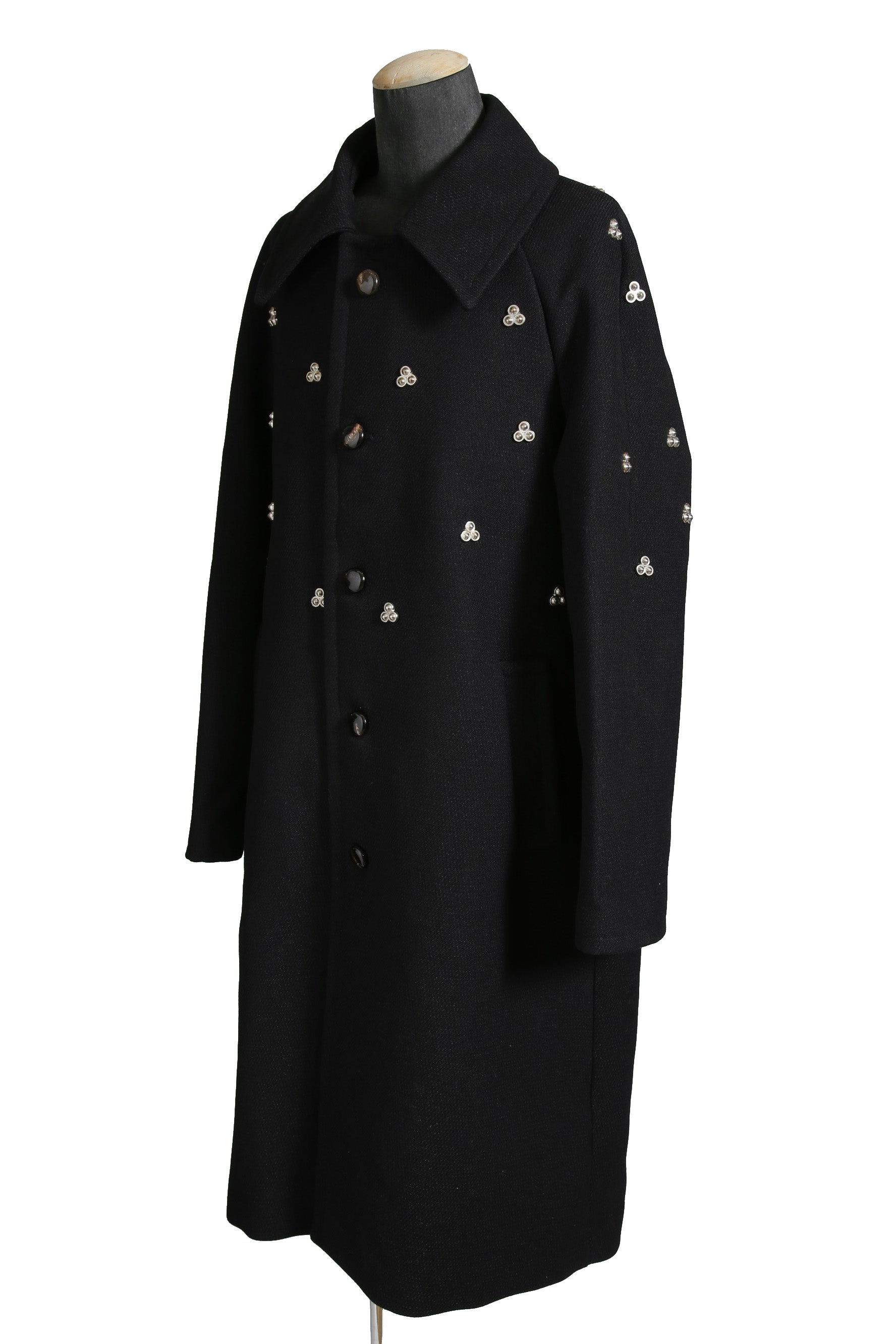 極美品 ナマチェコ NAMACHEKO / 23AW VERDUN COAT スタッズ コート / size S (BLACK)