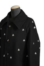 極美品 ナマチェコ NAMACHEKO / 23AW VERDUN COAT スタッズ コート / size S (BLACK)