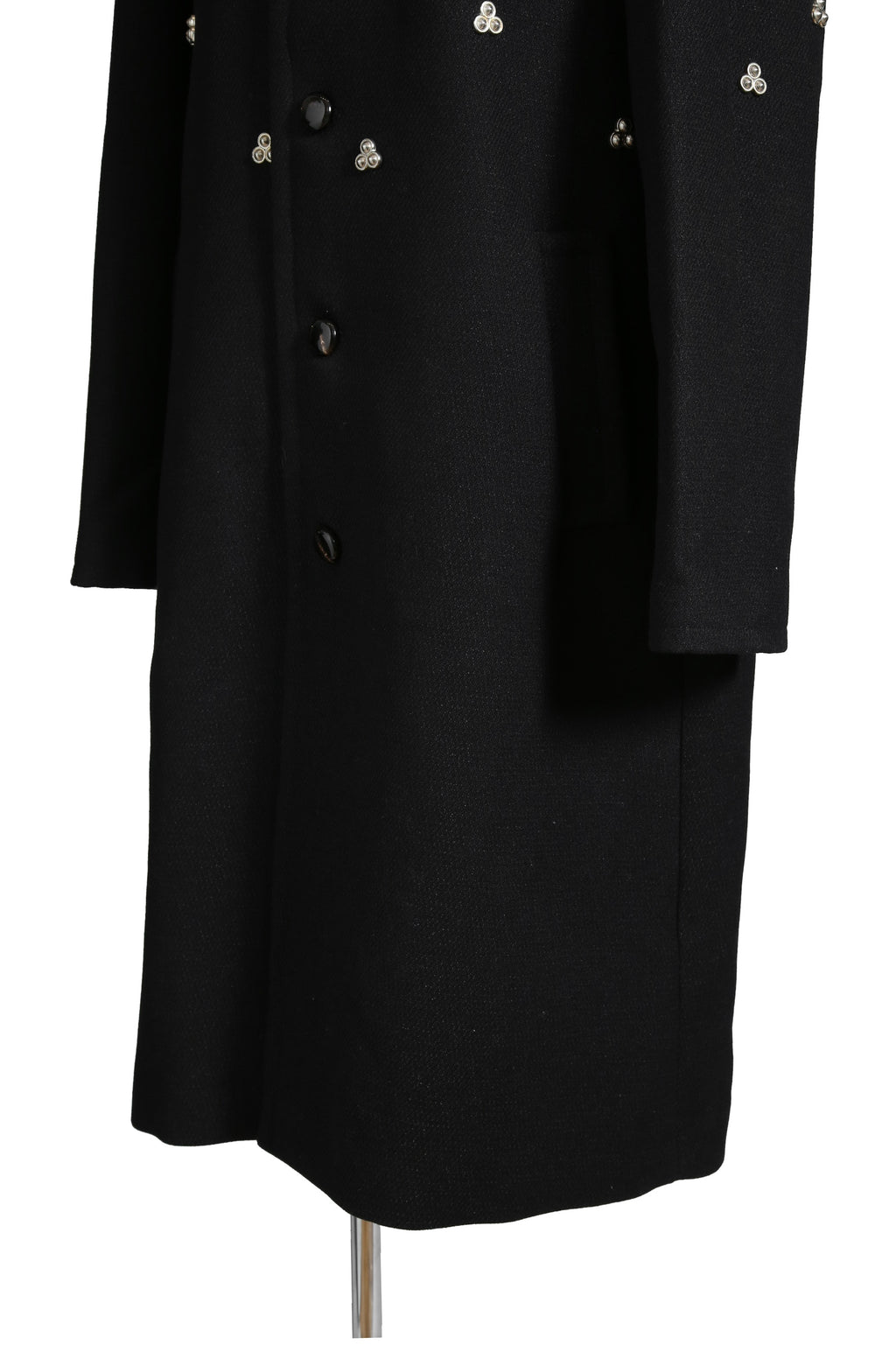 極美品 ナマチェコ NAMACHEKO / 23AW VERDUN COAT スタッズ コート / size S (BLACK)
