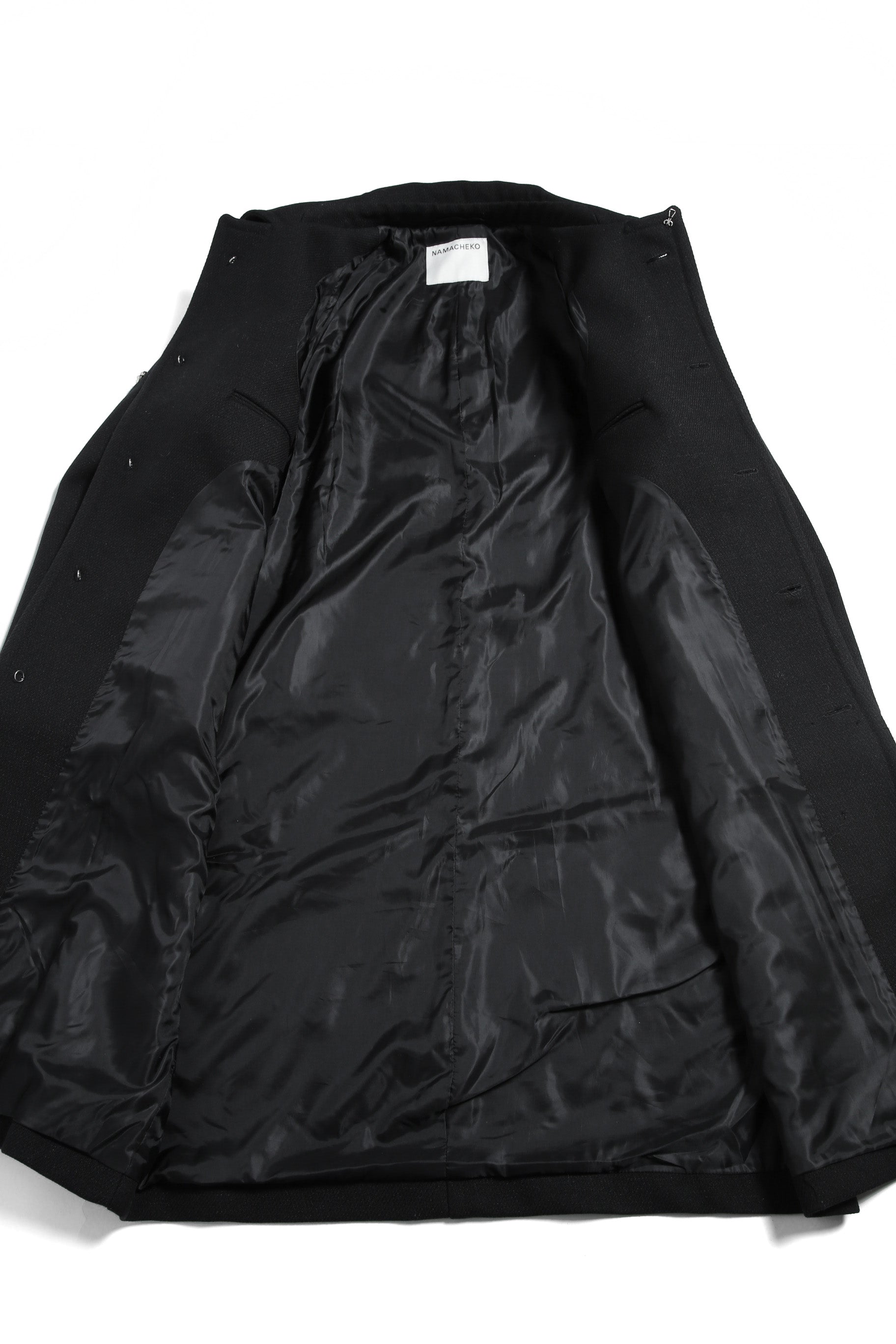 極美品 ナマチェコ NAMACHEKO / 23AW VERDUN COAT スタッズ コート / size S (BLACK)