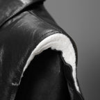 MM6 Maison Margiela メゾン マルジェラ / 23SS 美品 シープレザー ベスト / S52FB0056 / size 44 (BLACK) 国内正規品