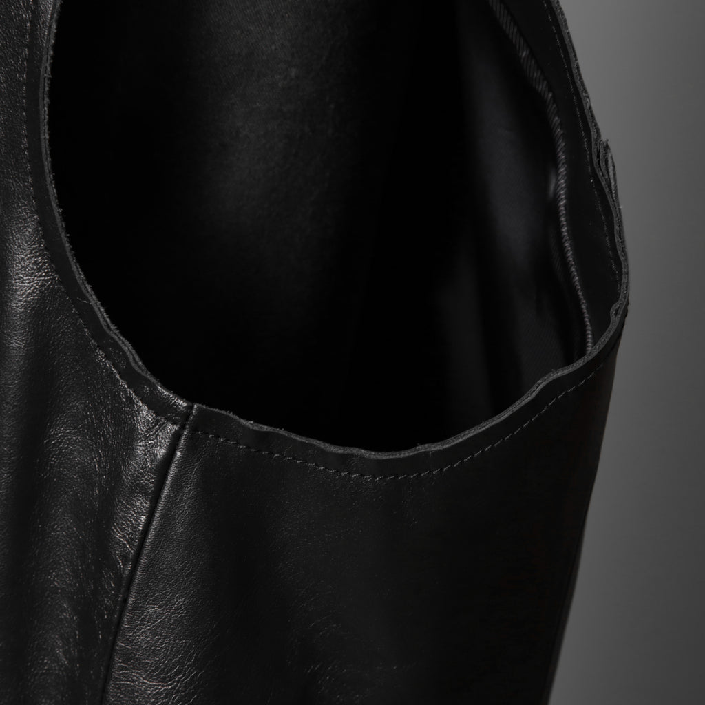 MM6 Maison Margiela メゾン マルジェラ / 23SS 美品 シープレザー ベスト / S52FB0056 / size 44 (BLACK) 国内正規品