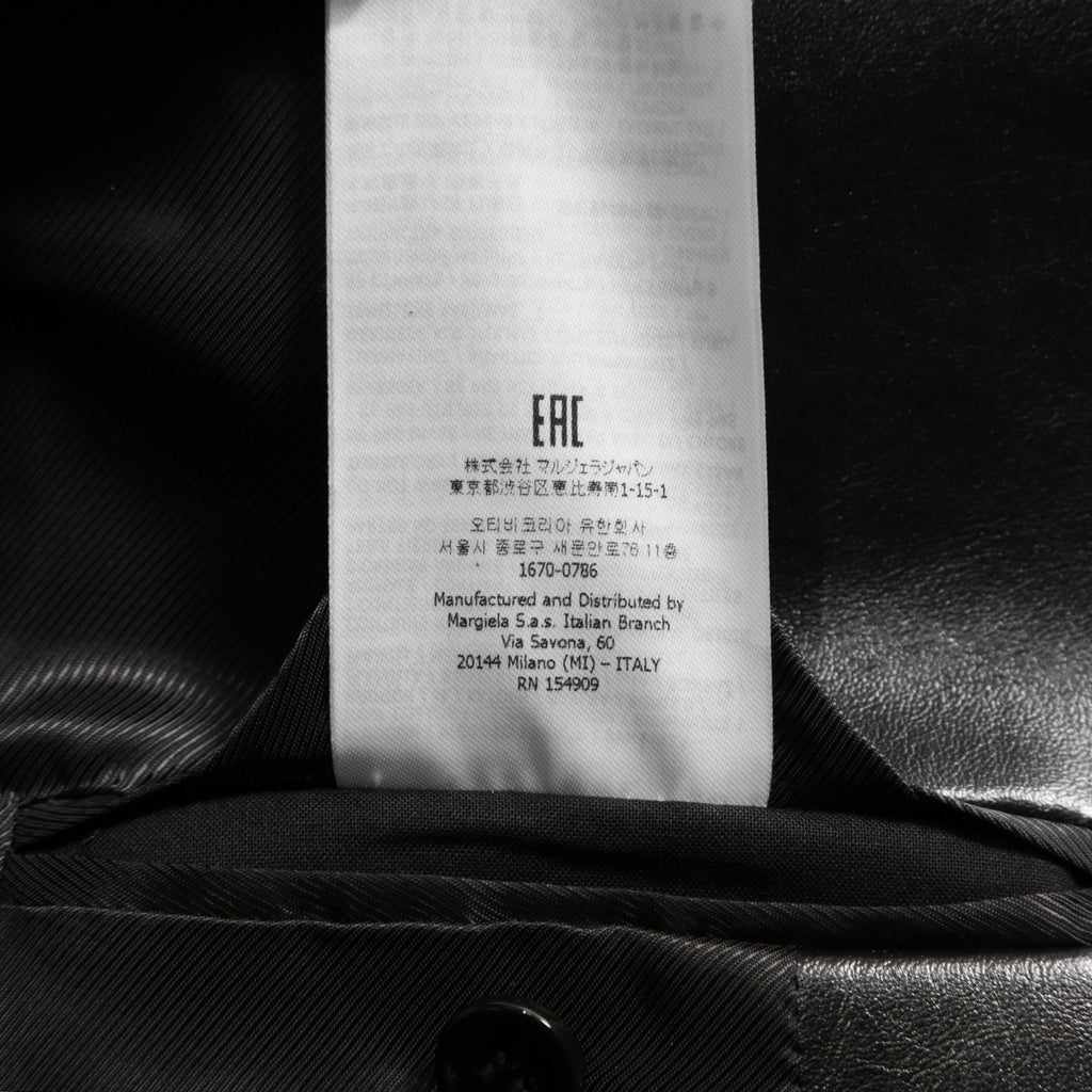 MM6 Maison Margiela メゾン マルジェラ / 23SS 美品 シープレザー ベスト / S52FB0056 / size 44 (BLACK) 国内正規品