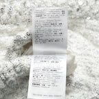 VALENTINO ヴァレンティノ / 22AW 美品 ツイード ワンスタッズ ノーカラージャケット / XB3CE27H6U1 / size 36 (WHITE) レディース