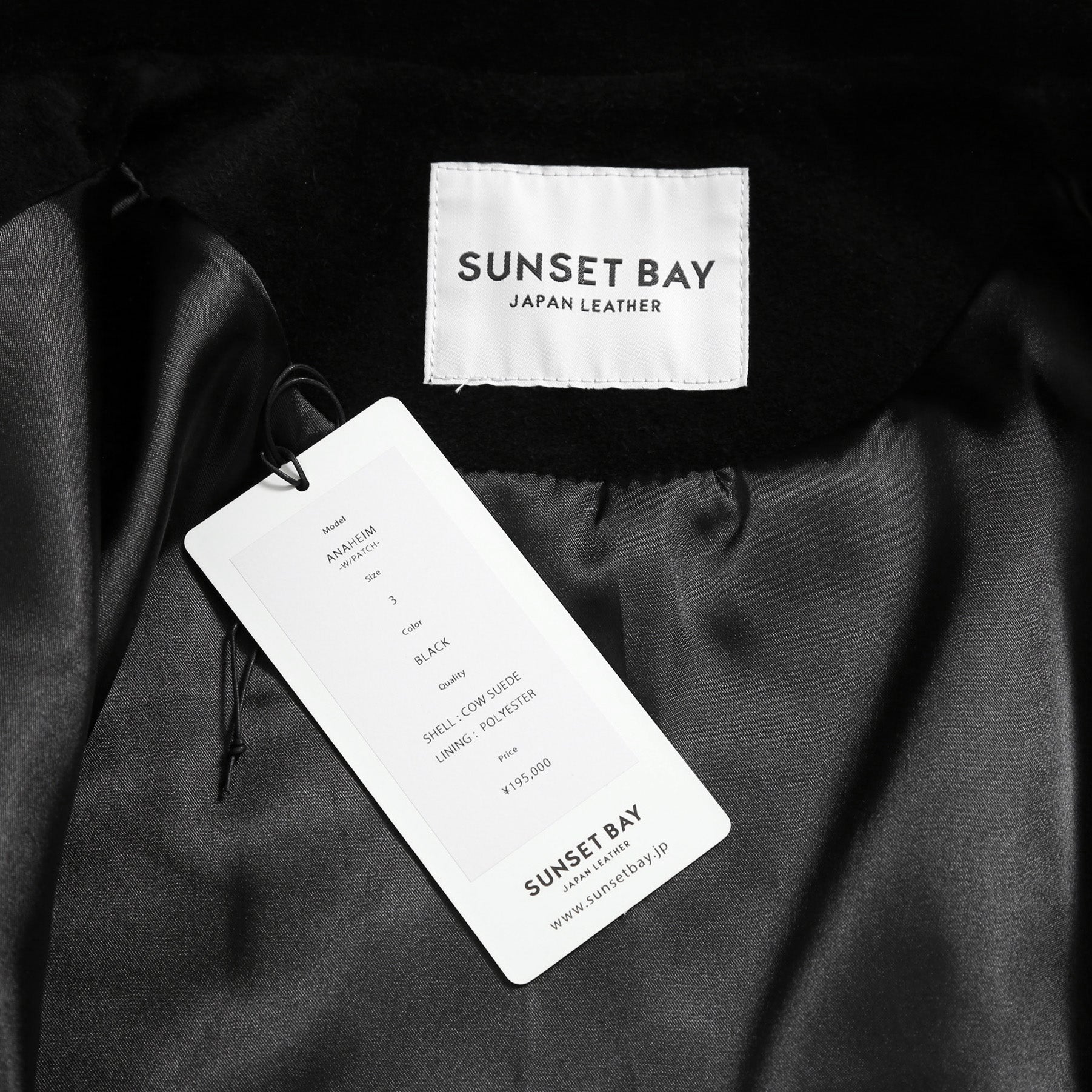 新品 SUNSET BAY サンセットベイ / ANAHEIM W/PATCH レザージャケット / size 3 (L) BLACK