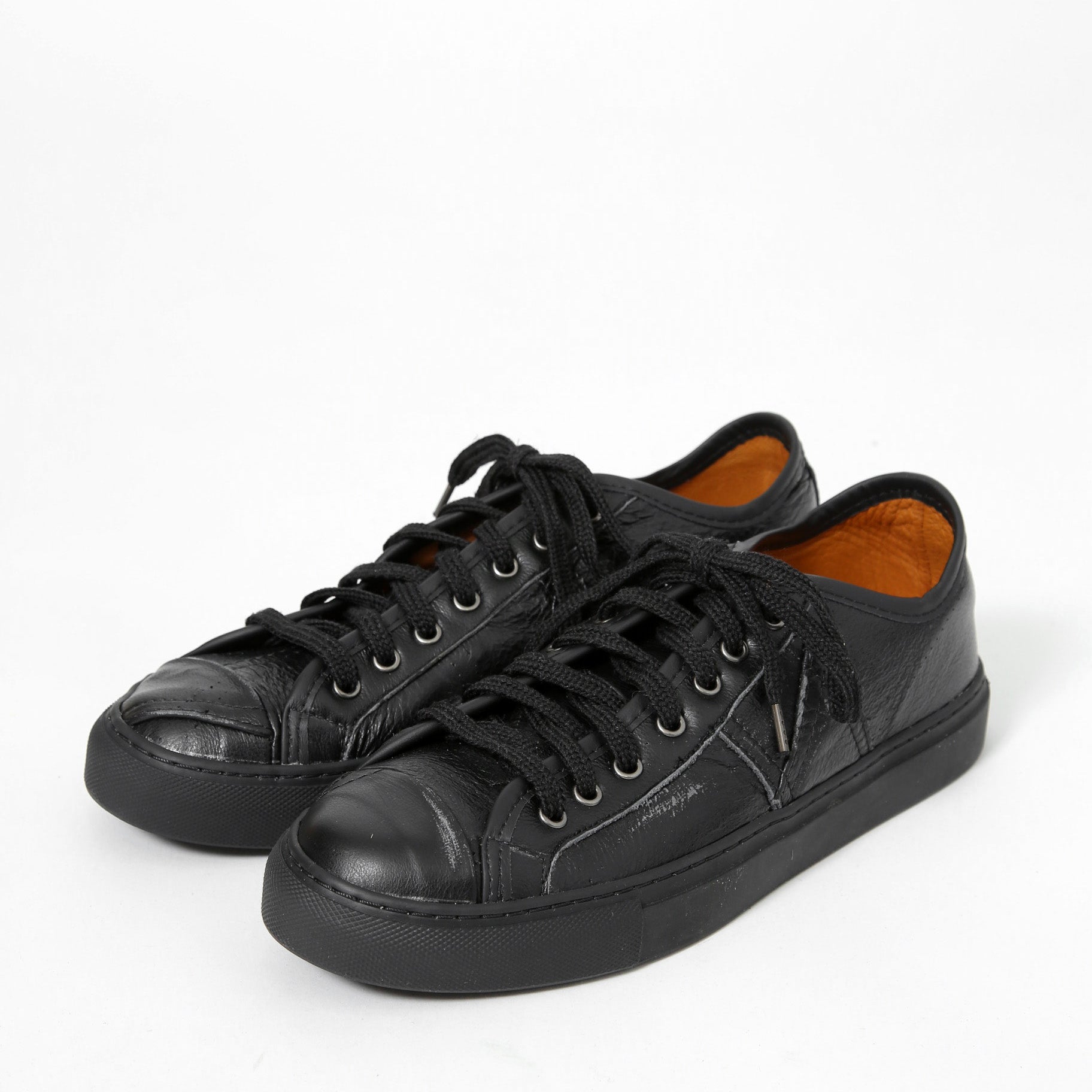 新品 GEOFFREY B.SMALL ジェフリービースモール / 24SS Liberte KOBE別注 3/3 LUZ06 Patchwork Leather Sneaker / size 42(27cm) BLACK シューズ