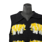 NAMACHEKO ナマチェコ / 美品 23SS BARAN POLO フリンジニット ベスト / size S (BLACK)