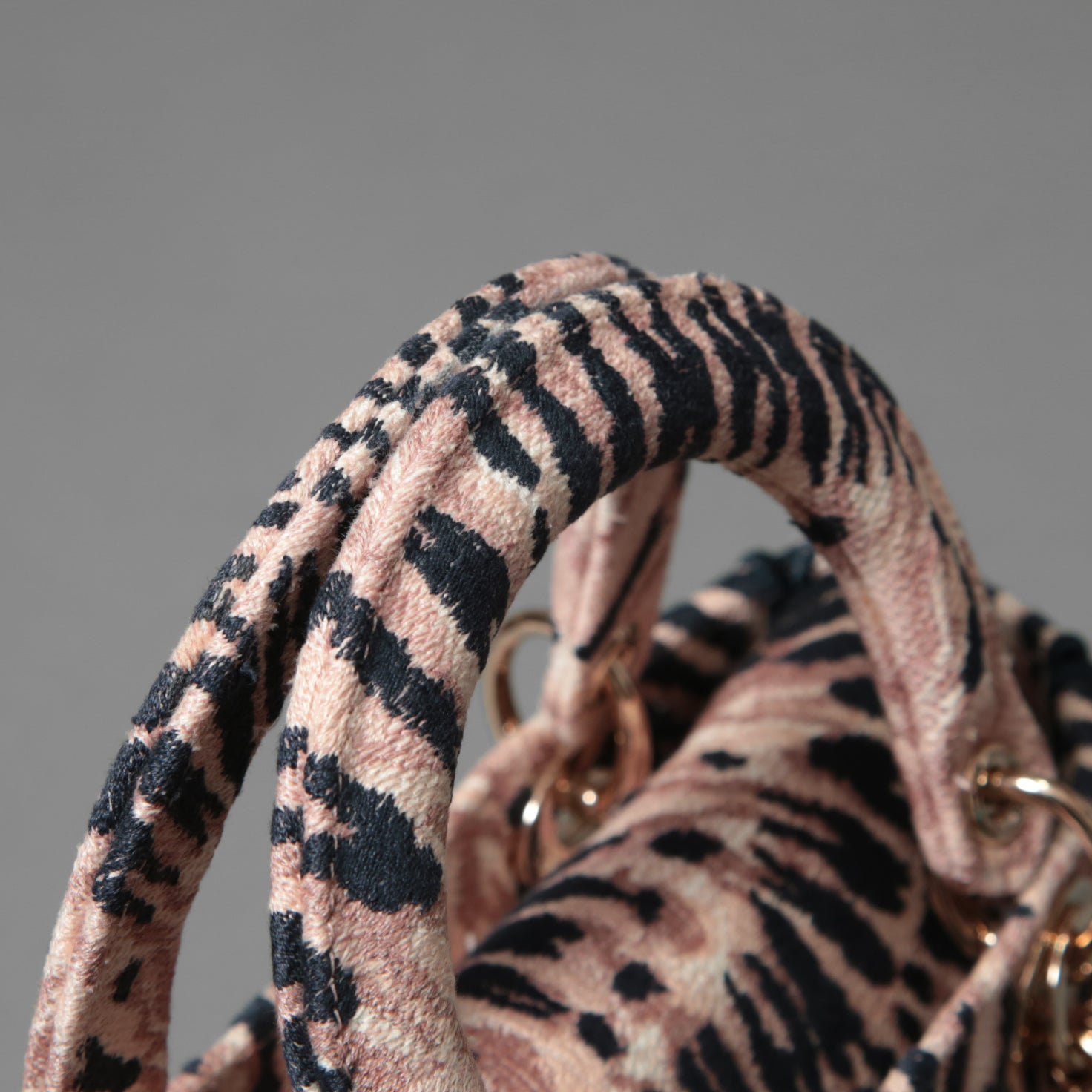 Dior クリスチャンディオール / 2021年リゾートコレクション 美品 Tie & Dior / Lady D-Lite レディ D-ライト ミディアム バッグ / キャンバス タイダイ柄 刺繍 / (PINK x NAVY) 3WAY トート ショルダー