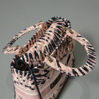 Dior クリスチャンディオール / 2021年リゾートコレクション 美品 Tie & Dior / Lady D-Lite レディ D-ライト ミディアム バッグ / キャンバス タイダイ柄 刺繍 / (PINK x NAVY) 3WAY トート ショルダー