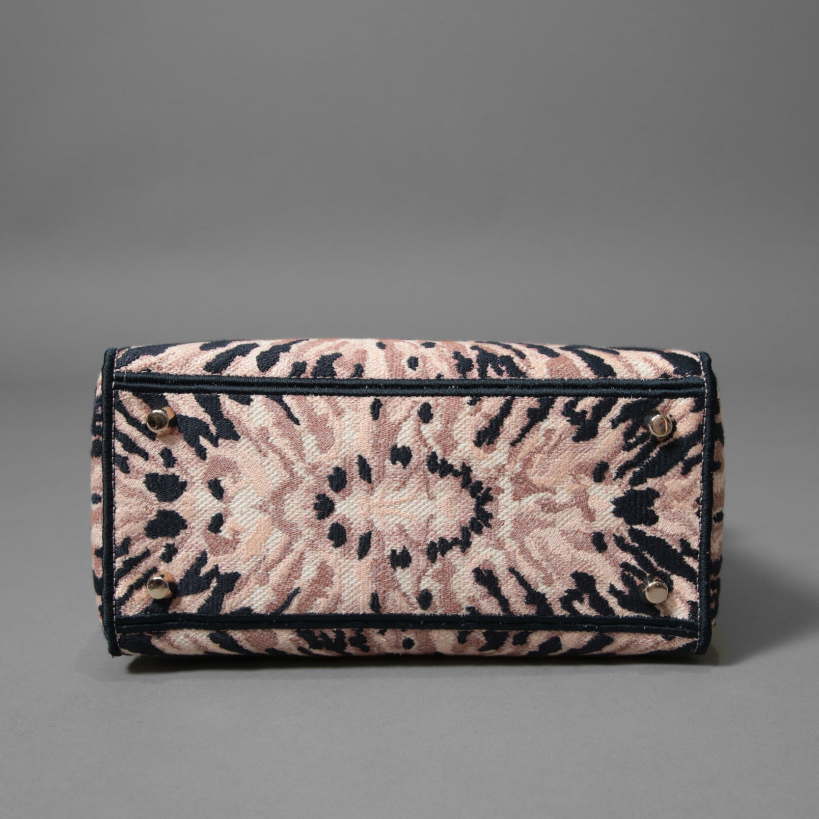 Dior クリスチャンディオール / 2021年リゾートコレクション 美品 Tie & Dior / Lady D-Lite レディ D-ライト ミディアム バッグ / キャンバス タイダイ柄 刺繍 / (PINK x NAVY) 3WAY トート ショルダー