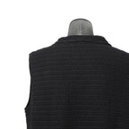 NAMACHEKO ナマチェコ / 美品 23SS BARAN POLO フリンジニット ベスト / size S (BLACK)