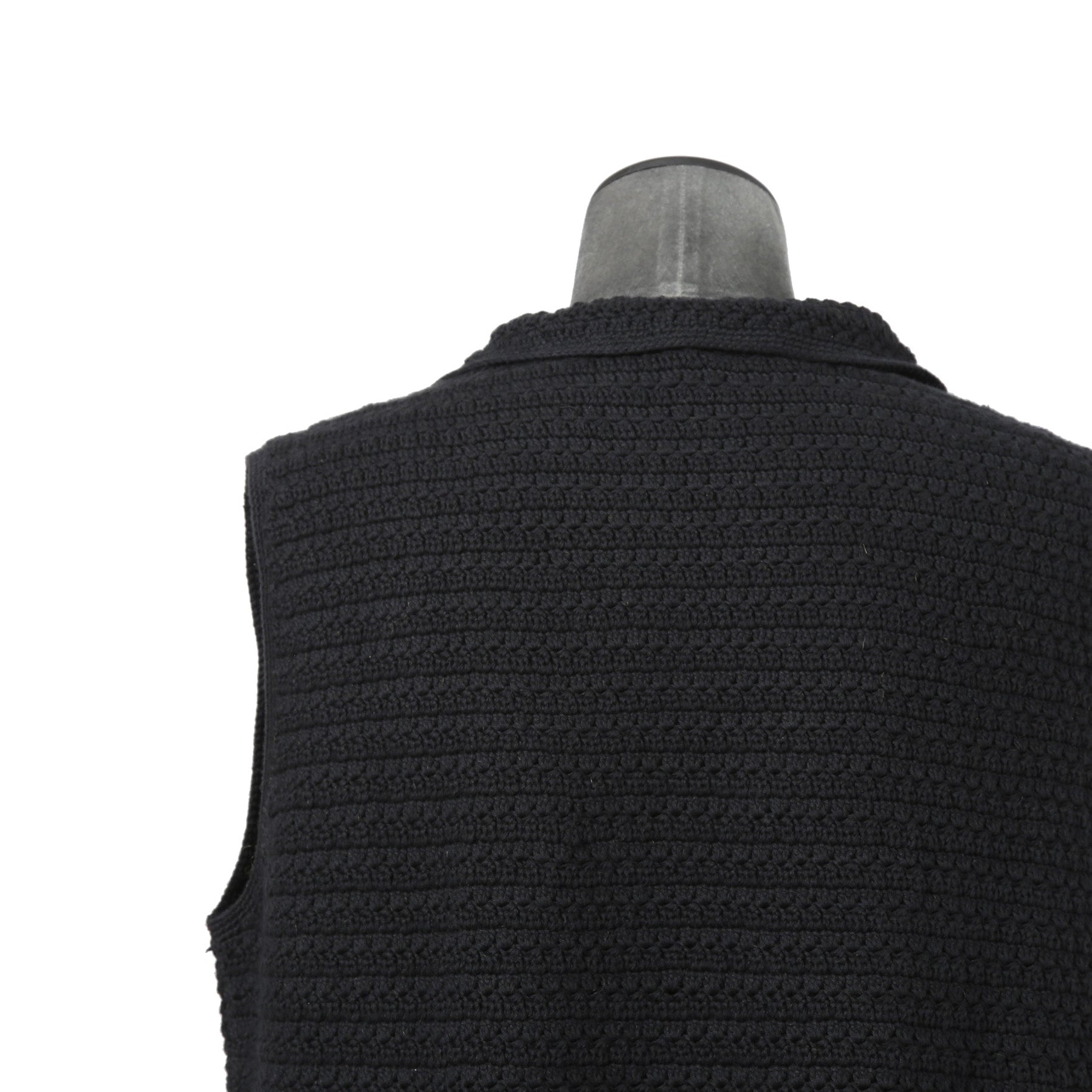 NAMACHEKO ナマチェコ / 美品 23SS BARAN POLO フリンジニット ベスト / size S (BLACK)
