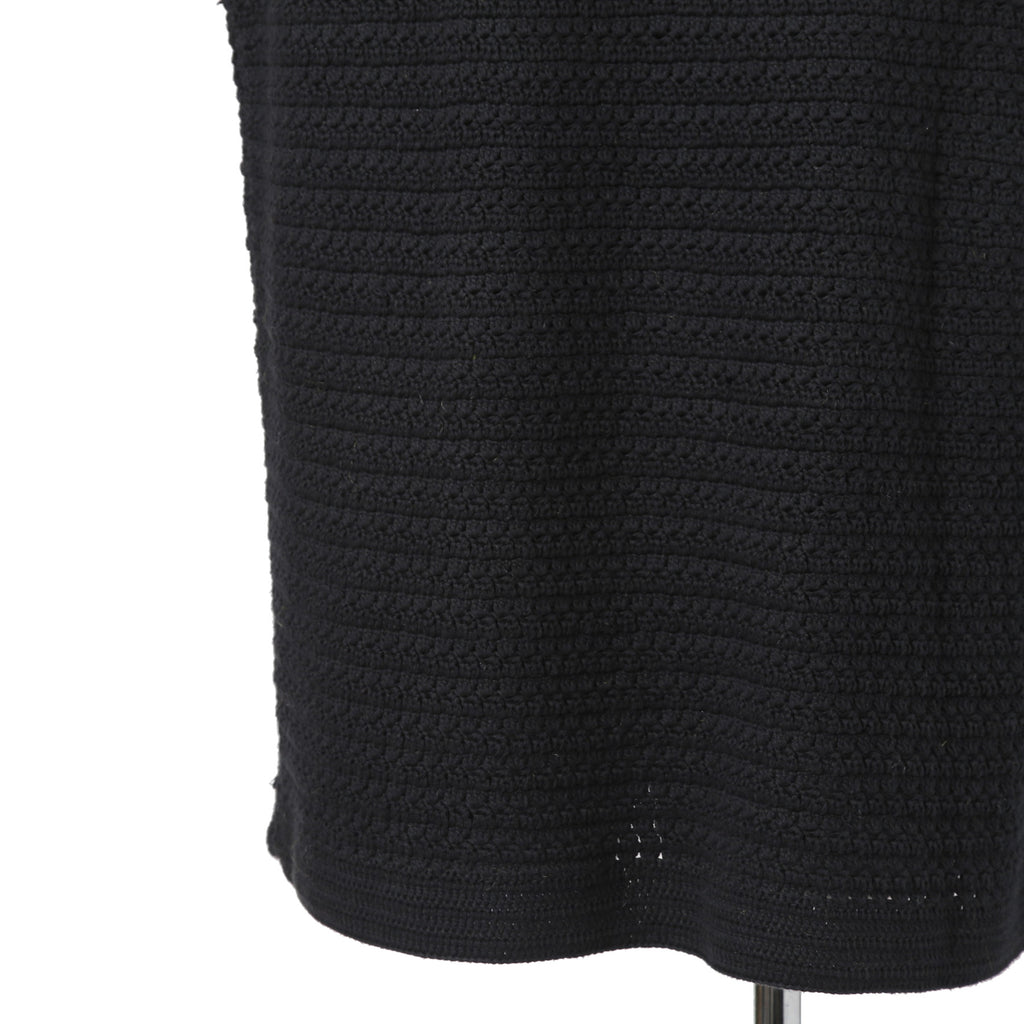 NAMACHEKO ナマチェコ / 美品 23SS BARAN POLO フリンジニット ベスト / size S (BLACK)