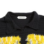NAMACHEKO ナマチェコ / 美品 23SS BARAN POLO フリンジニット ベスト / size S (BLACK)
