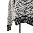 MM6 Maison Margiela エムエムシックス メゾンマルジェラ /  2023SS オーバーサイズ プルオーバー ニット/ size S BLACK x WHITE