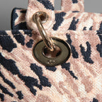 Dior クリスチャンディオール / 2021年リゾートコレクション 美品 Tie & Dior / Lady D-Lite レディ D-ライト ミディアム バッグ / キャンバス タイダイ柄 刺繍 / (PINK x NAVY) 3WAY トート ショルダー