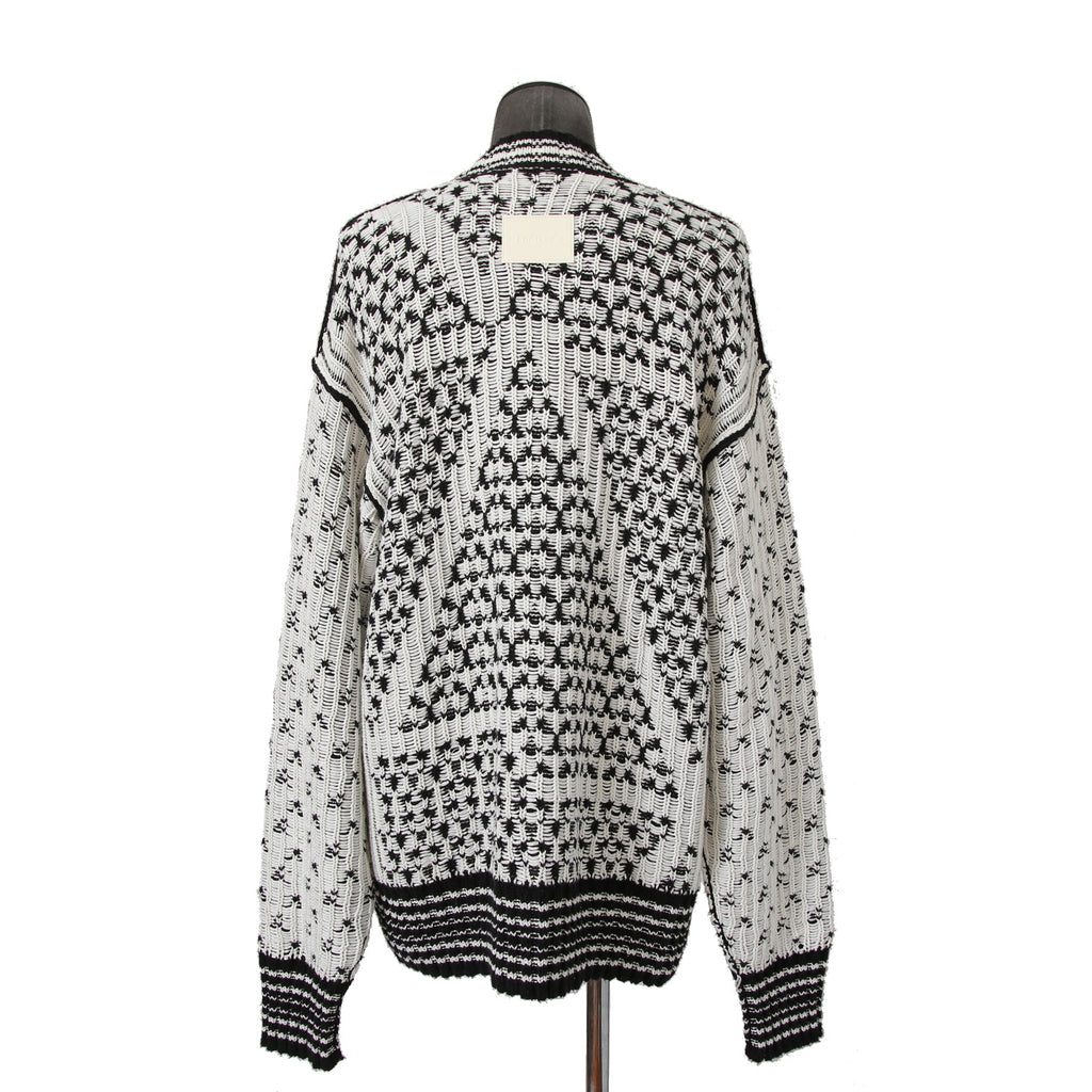 MM6 Maison Margiela エムエムシックス メゾンマルジェラ /  2023SS オーバーサイズ プルオーバー ニット/ size S BLACK x WHITE
