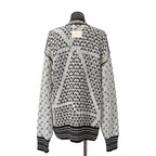 MM6 Maison Margiela エムエムシックス メゾンマルジェラ /  2023SS オーバーサイズ プルオーバー ニット/ size S BLACK x WHITE