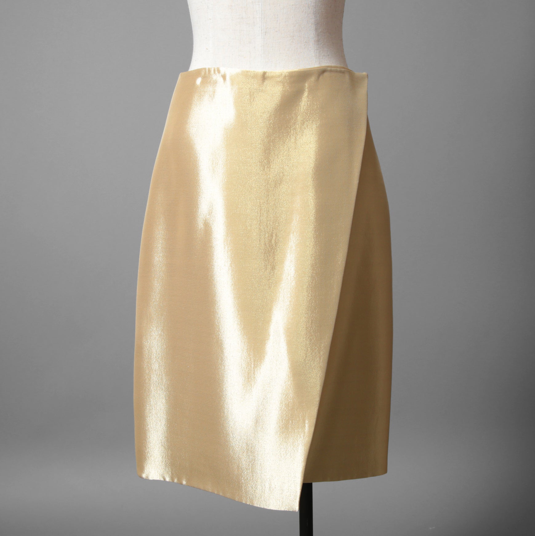 FENDI フェンディ / 22AW 美品 W.SKIRT ゴールド ラップ スカート / FQ7250 AJDR / size 40 (GOLD) レディース