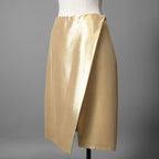 FENDI フェンディ / 22AW 美品 W.SKIRT ゴールド ラップ スカート / FQ7250 AJDR / size 40 (GOLD) レディース