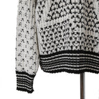 MM6 Maison Margiela エムエムシックス メゾンマルジェラ /  2023SS オーバーサイズ プルオーバー ニット/ size S BLACK x WHITE