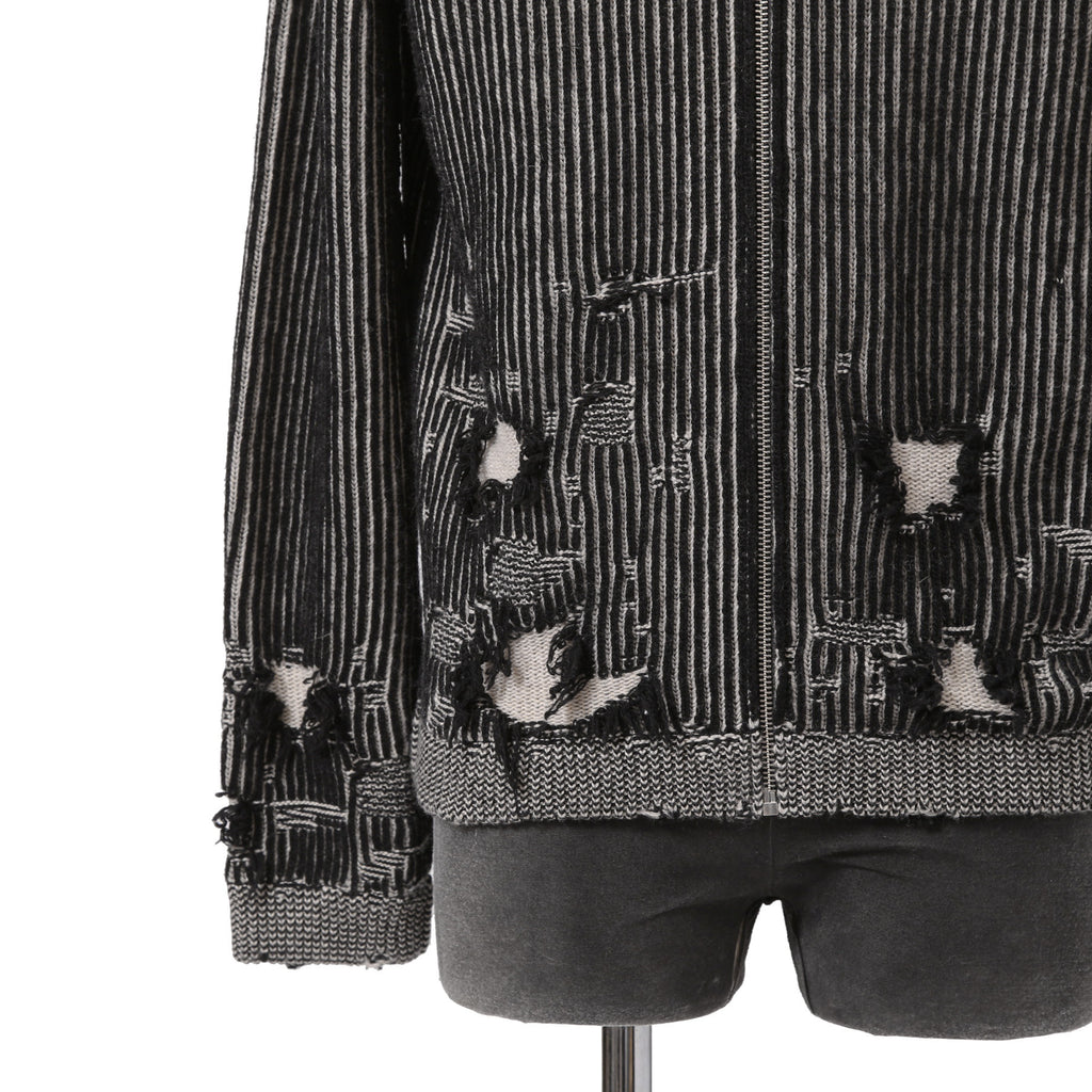 MM6 Maison Margiela エムエムシックス メゾンマルジェラ / 2024AW デストロイ ドライバーズ ニット / size S (BLACK)
