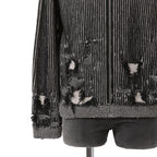 MM6 Maison Margiela エムエムシックス メゾンマルジェラ / 2024AW デストロイ ドライバーズ ニット / size S (BLACK)