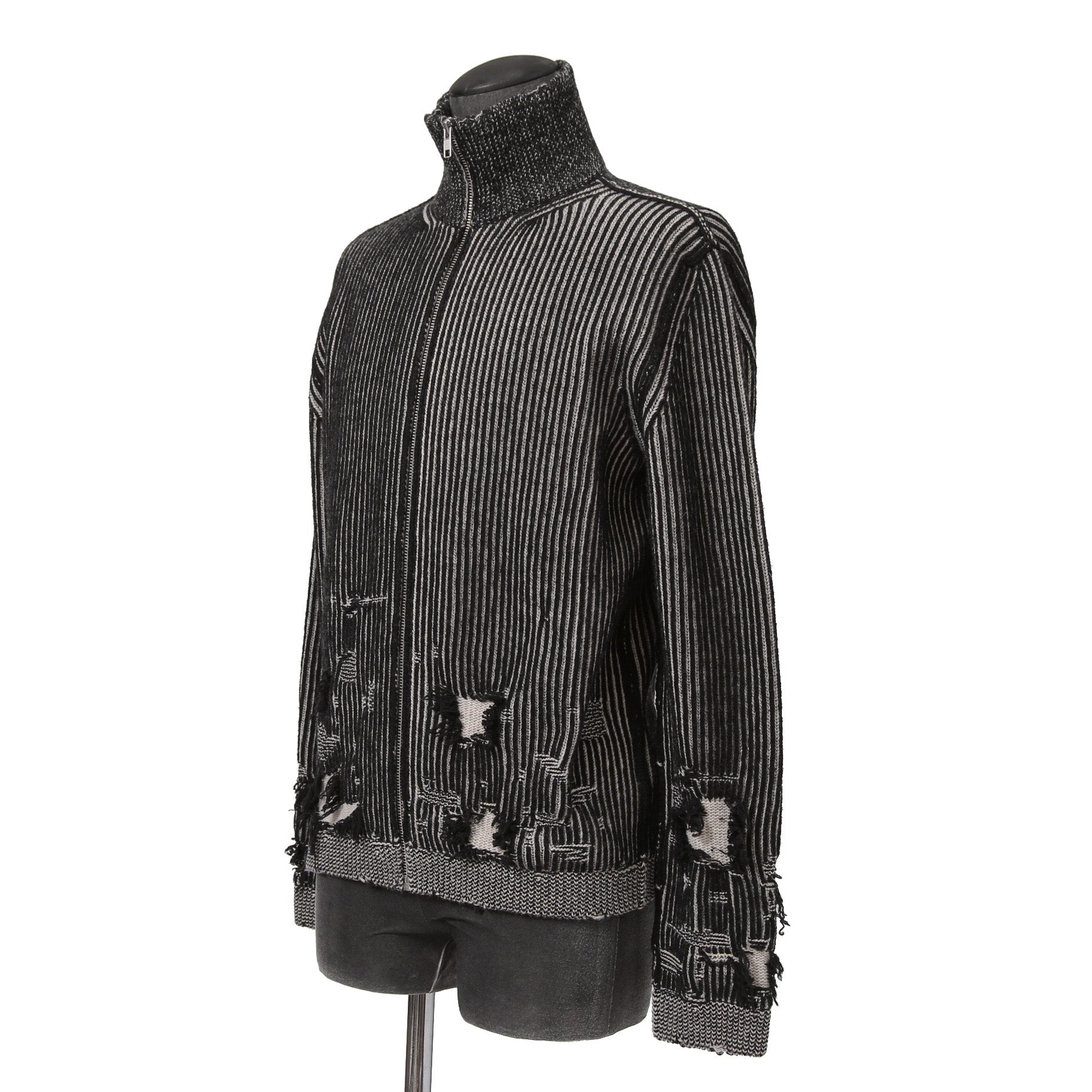 MM6 Maison Margiela エムエムシックス メゾンマルジェラ / 2024AW デストロイ ドライバーズ ニット / size S (BLACK)
