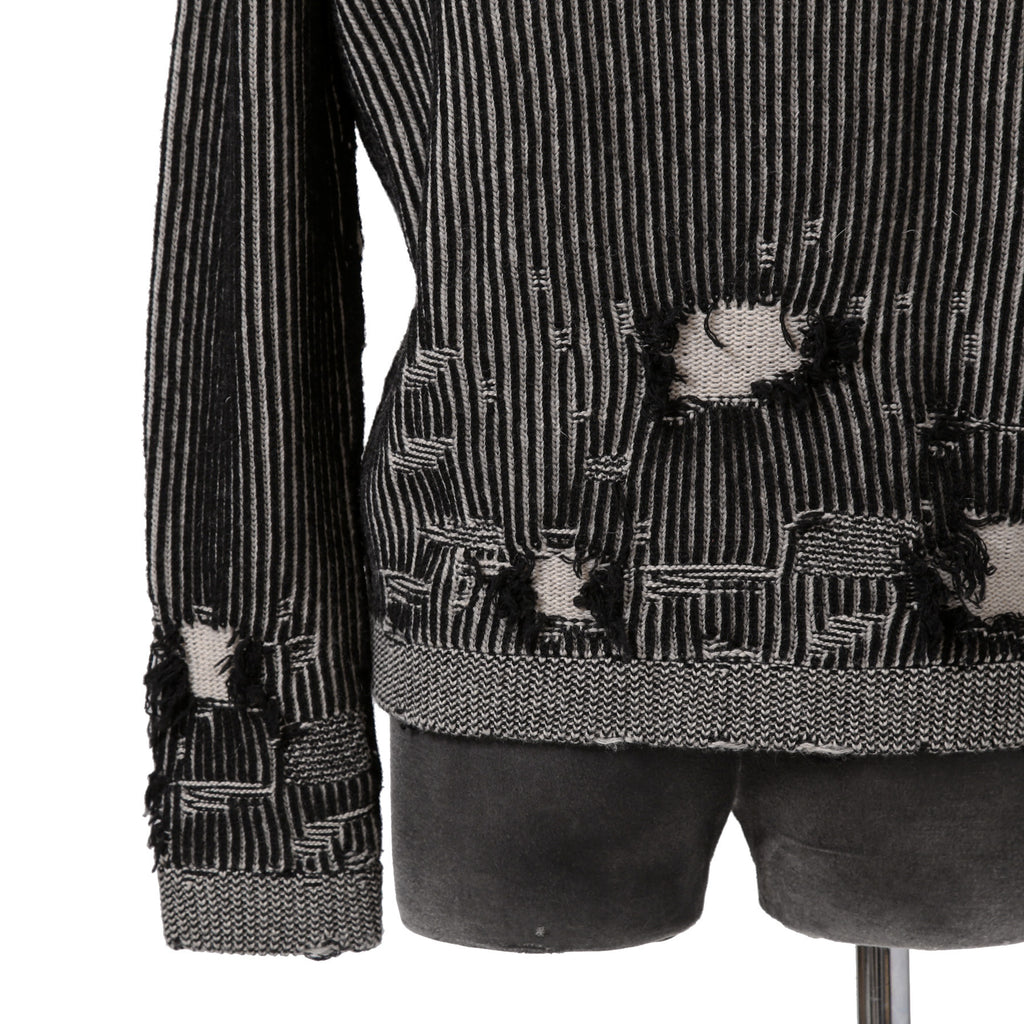 MM6 Maison Margiela エムエムシックス メゾンマルジェラ / 2024AW デストロイ ドライバーズ ニット / size S (BLACK)
