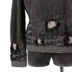 MM6 Maison Margiela エムエムシックス メゾンマルジェラ / 2024AW デストロイ ドライバーズ ニット / size S (BLACK)