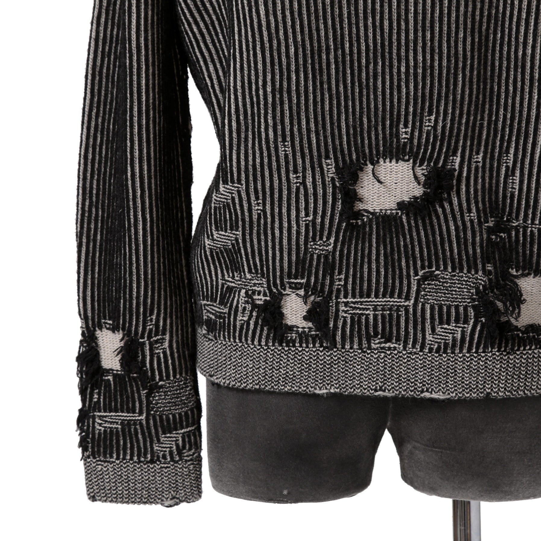 MM6 Maison Margiela エムエムシックス メゾンマルジェラ / 2024AW デストロイ ドライバーズ ニット / size S (BLACK)