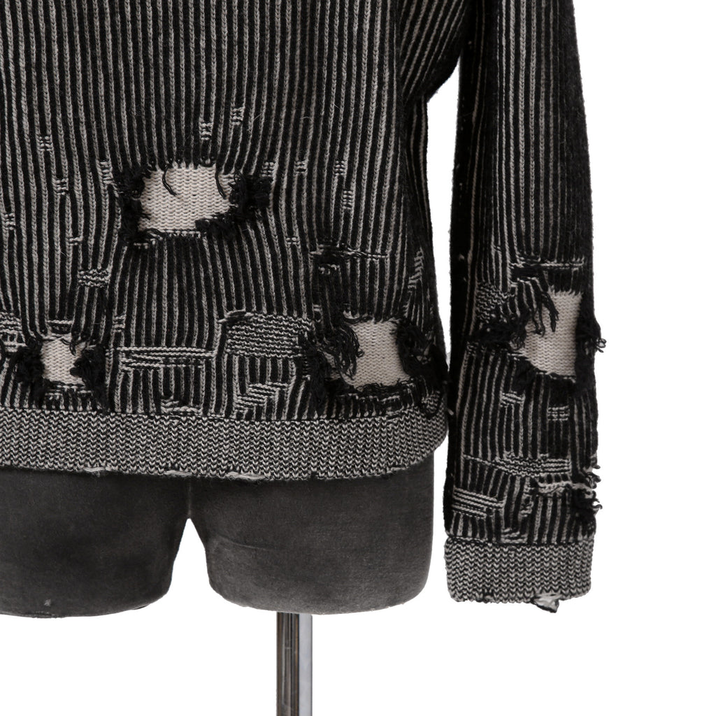 MM6 Maison Margiela エムエムシックス メゾンマルジェラ / 2024AW デストロイ ドライバーズ ニット / size S (BLACK)
