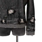 MM6 Maison Margiela エムエムシックス メゾンマルジェラ / 2024AW デストロイ ドライバーズ ニット / size S (BLACK)