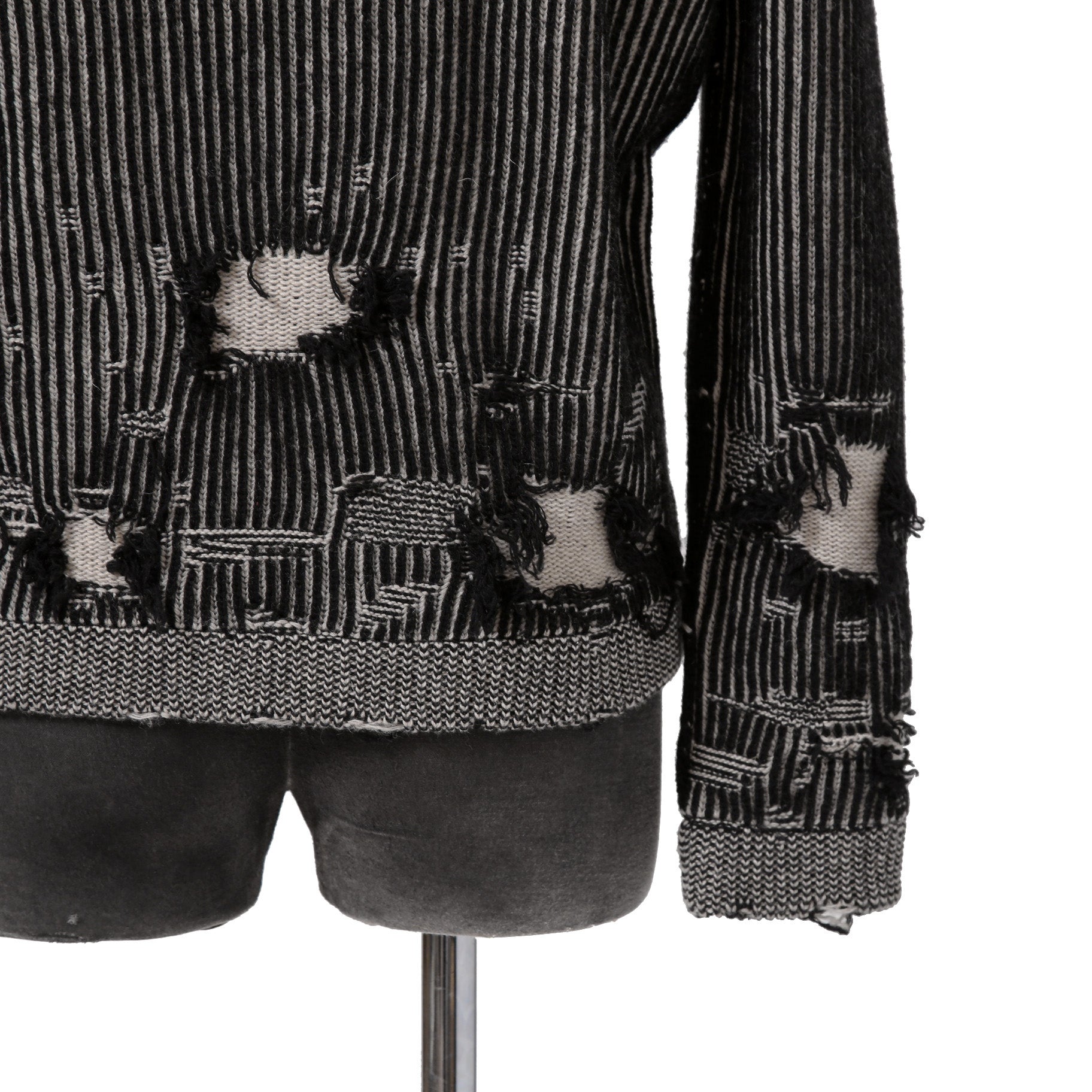 MM6 Maison Margiela エムエムシックス メゾンマルジェラ / 2024AW デストロイ ドライバーズ ニット / size S (BLACK)