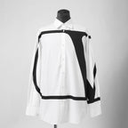 VALENTINO ヴァレンティノ / 21A Vロゴ ビッグプリント ルーズフィット 長袖シャツ / size 39 (WHITE）
