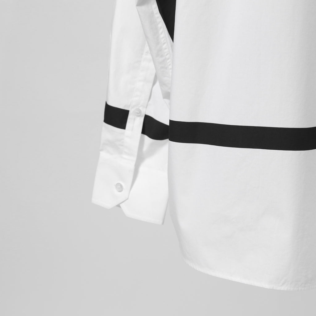 VALENTINO ヴァレンティノ / 21A Vロゴ ビッグプリント ルーズフィット 長袖シャツ / size 39 (WHITE）