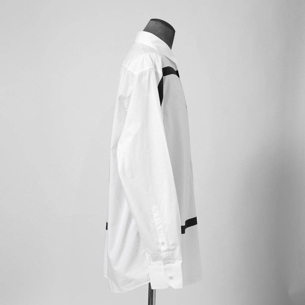 VALENTINO ヴァレンティノ / 21A Vロゴ ビッグプリント ルーズフィット 長袖シャツ / size 39 (WHITE）