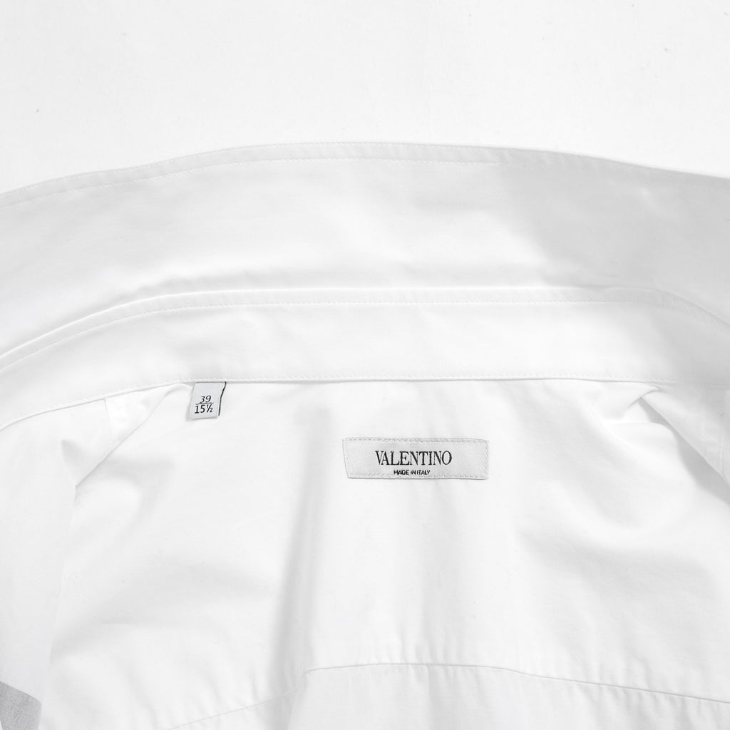 VALENTINO ヴァレンティノ / 21A Vロゴ ビッグプリント ルーズフィット 長袖シャツ / size 39 (WHITE）