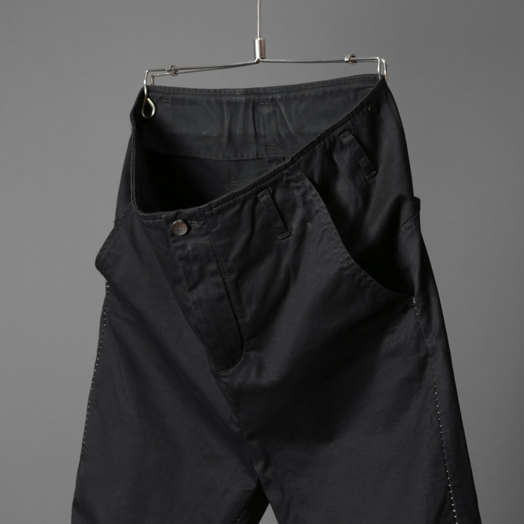 incarnation インカネーション / Long Darts Center Seam Cropped Pants / クロップド パンツ / size S (BLACK)