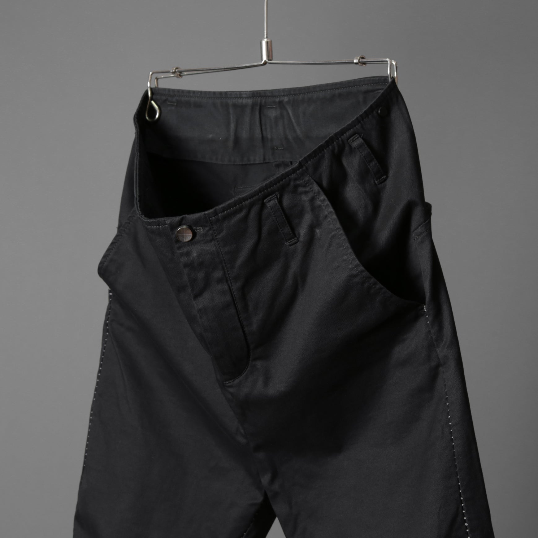 incarnation インカネーション / Long Darts Center Seam Cropped Pants / クロップド パンツ / size S (BLACK)